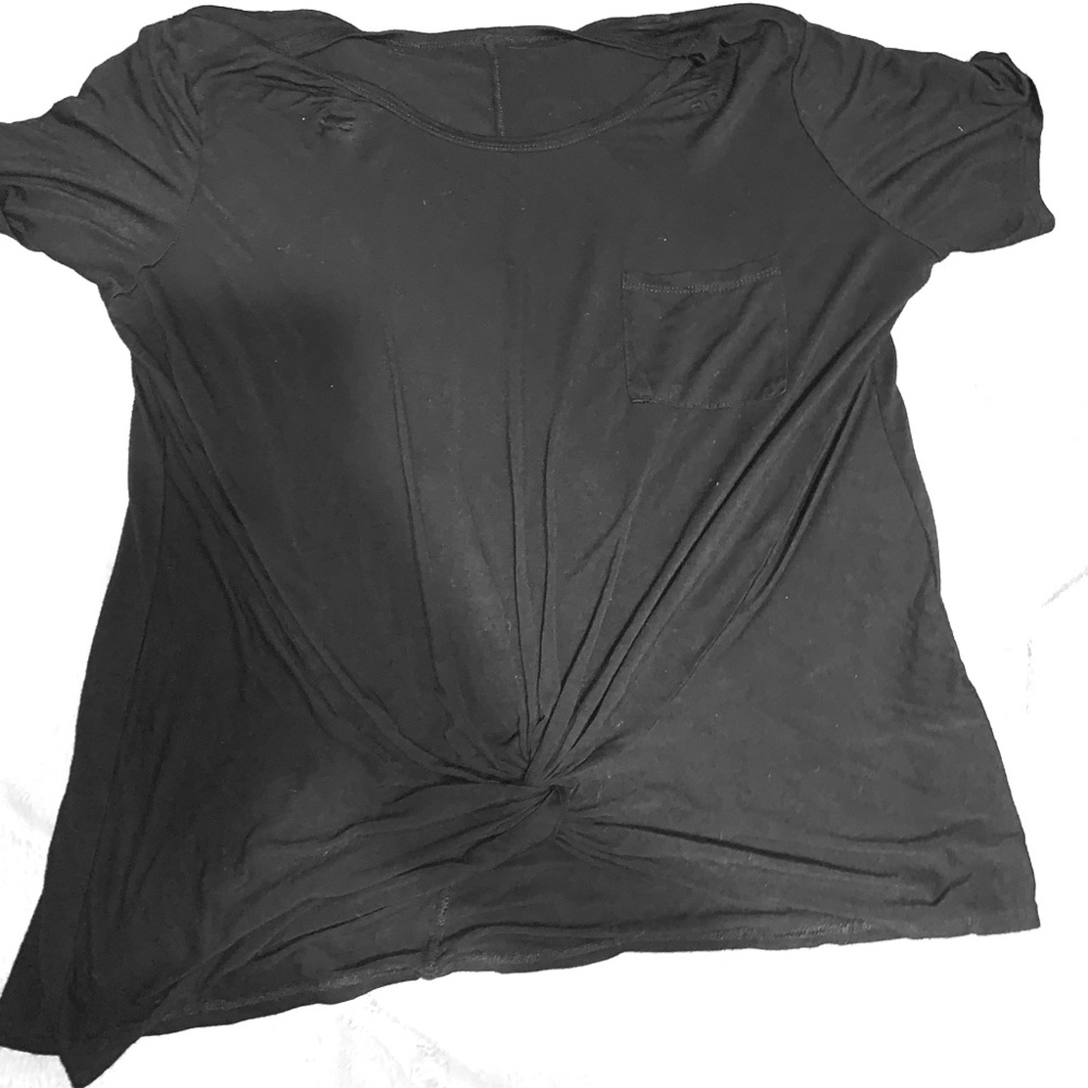 Black sinched front top